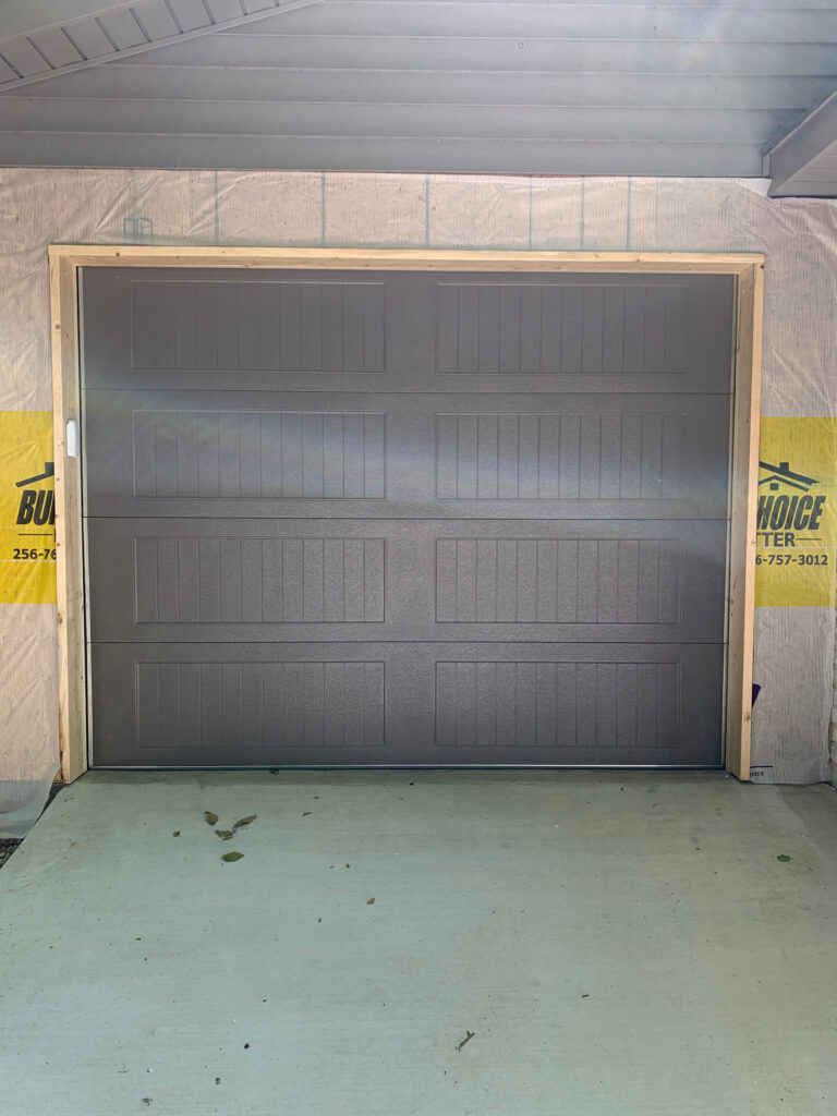 Brown carriage garage doors