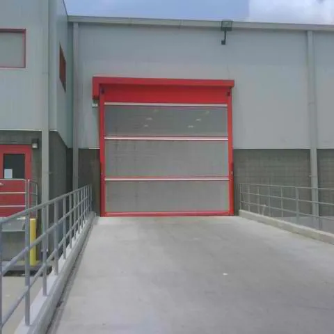 red high speed commercial door