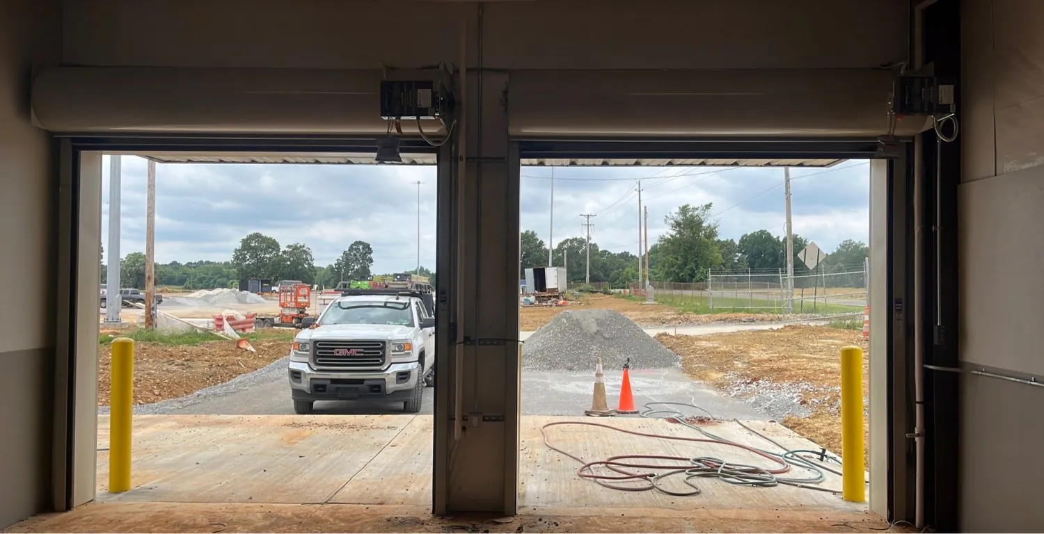 Commercial door installation
