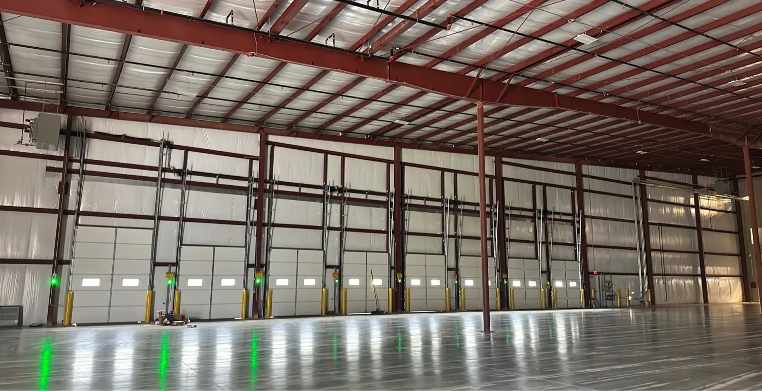 Warehouse overhead door installed