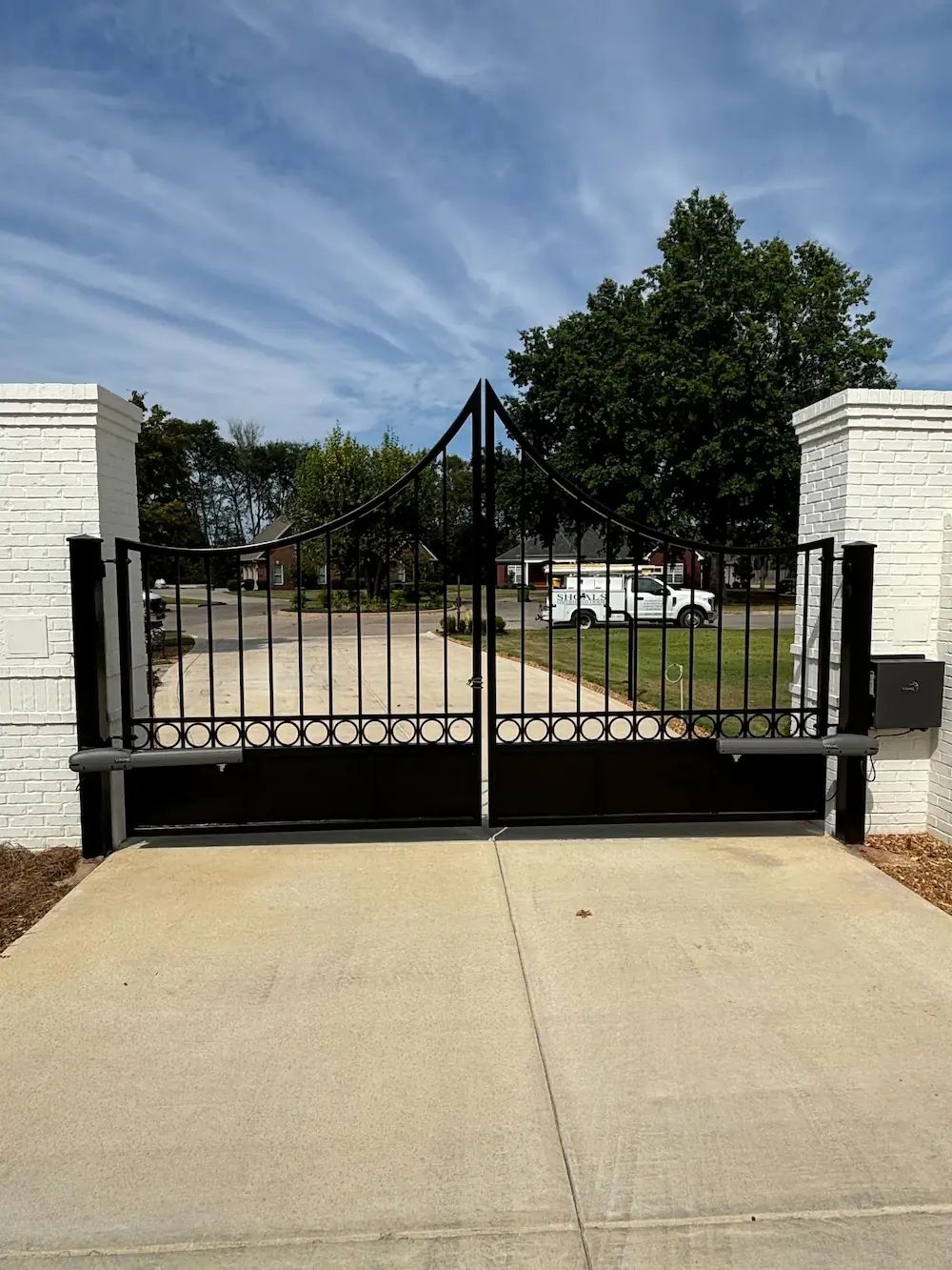 Commercial gate installed at a property entrance