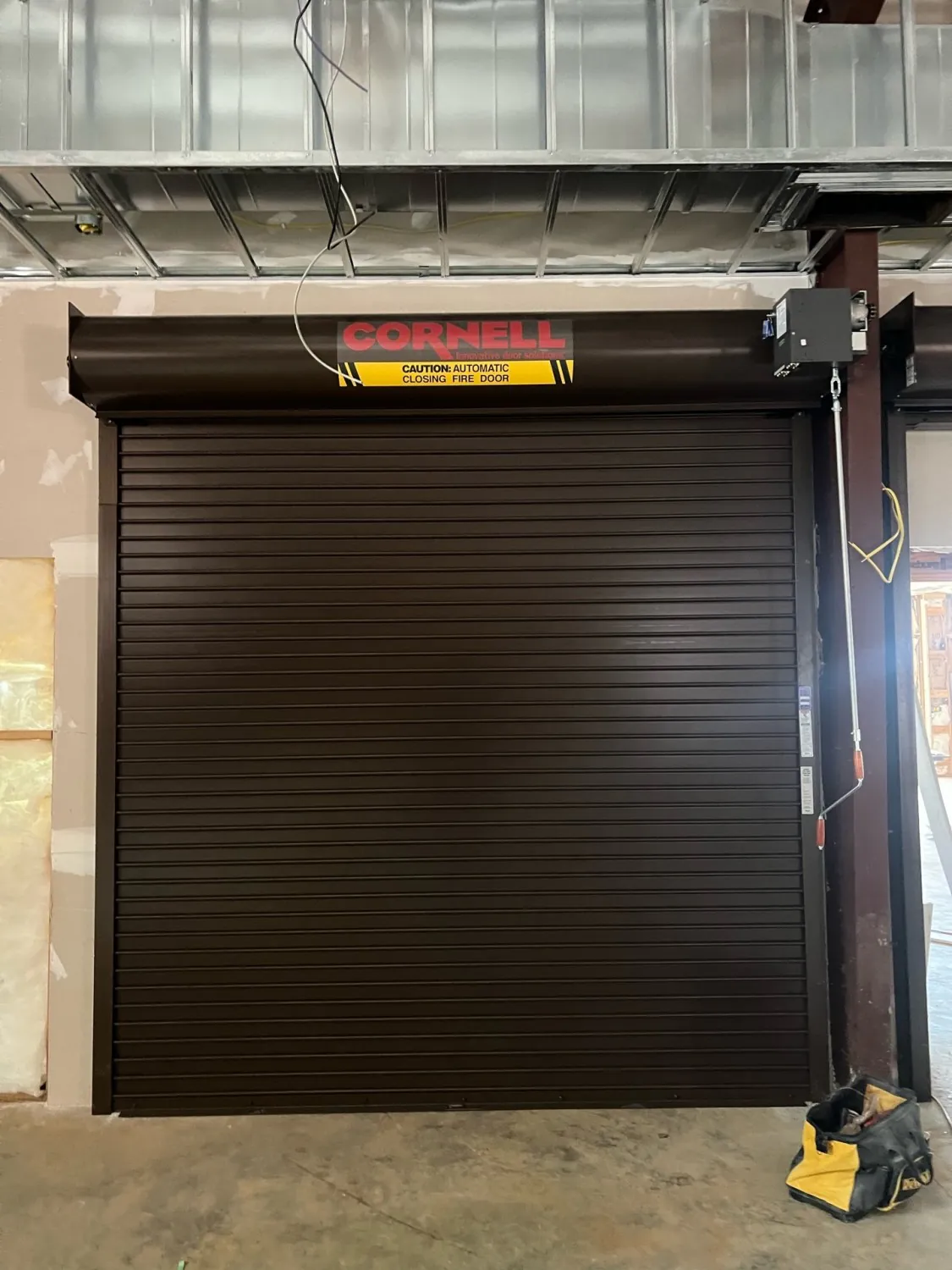 Commercial fire door installation