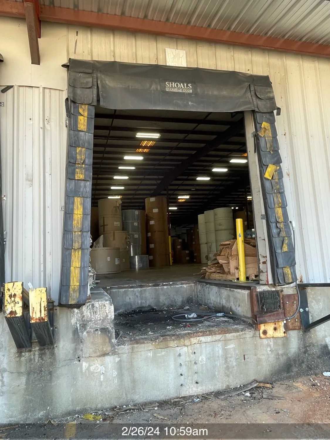 Interior view of commercial garage installation