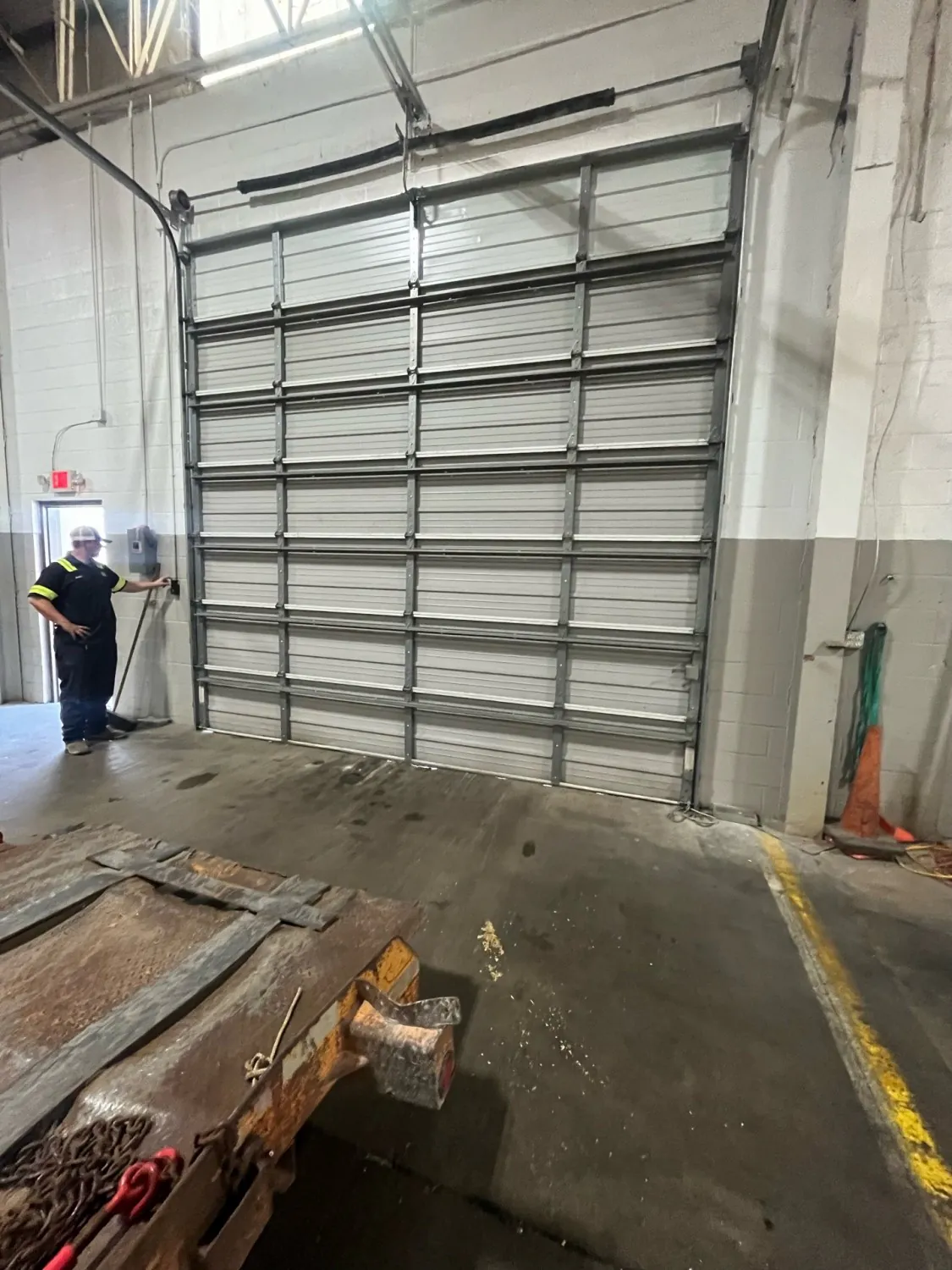 Commercial door opener closeup